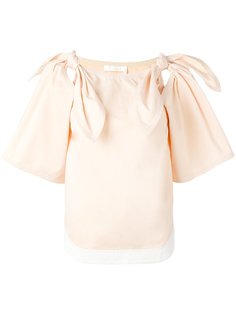 блузка с бантами на плечах Chloé