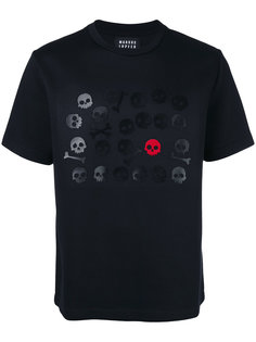 Skull and bones applique T- shirt Markus Lupfer