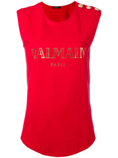 футболка с логотипом Balmain