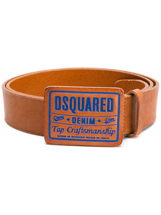 denim logo buckle belt Dsquared2