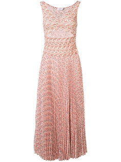 peach print pleated dress A.L.C.