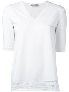lace-hem T-shirt D.Exterior