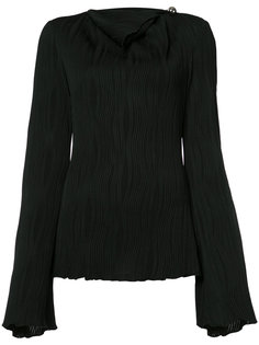 pleated cold shoulder blouse Prabal Gurung