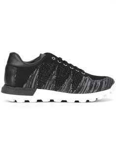 lace-up knit trainers Pollini