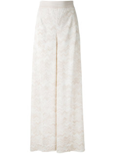 брюки-палаццо с зигзагообразным узором Missoni