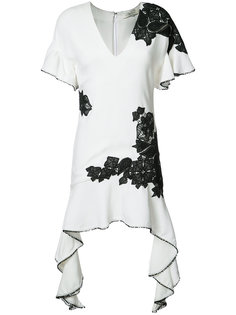 contrast lace flutter dress Jonathan Simkhai