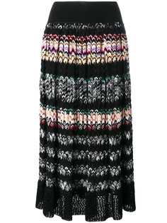 плиссированная юбка в полоску зигзаг Missoni