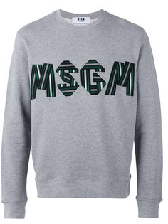 logo embroidered sweatshirt MSGM