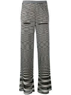 брюки клеш с принтом зигзаг Missoni