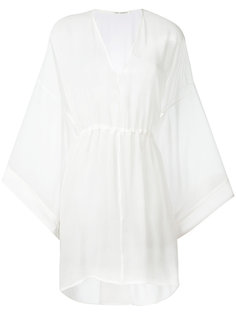 flared sleeves sheer dress Isabel Benenato