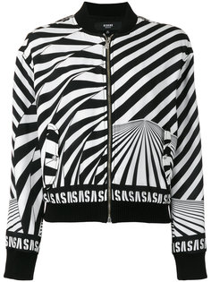 logo band bomber jacket Versus