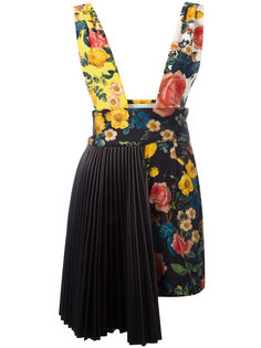pleated side floral dress Fausto Puglisi