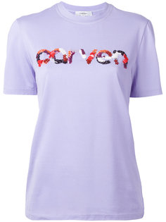 футболка с логотипом из пайеток Carven