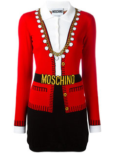 платье с принтом в виде кардигана Moschino
