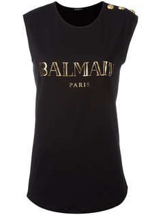 футболка с логотипом Balmain