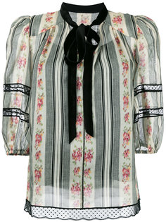 floral print tie collar blouse Marc Jacobs