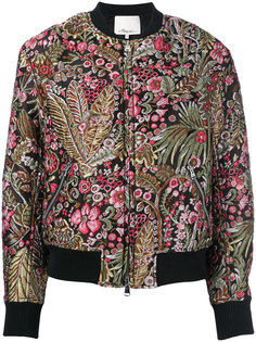 укороченная куртка-бомбер с цветочной отделкой  3.1 Phillip Lim