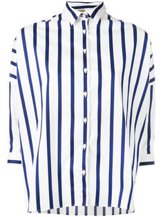 cropped sleeve striped shirt Fay