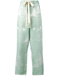 boat pattern drawstring trousers Loewe