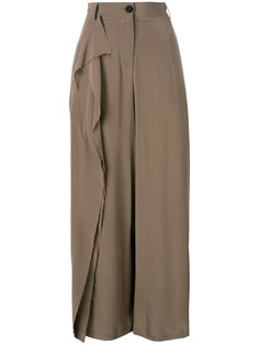 ruffled detail straight trousers Isabel Benenato