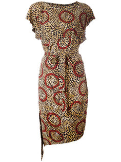 leopard print belted dress Vivienne Westwood Anglomania