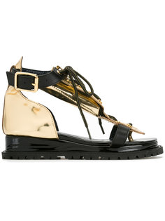 lace top sandals  Sacai