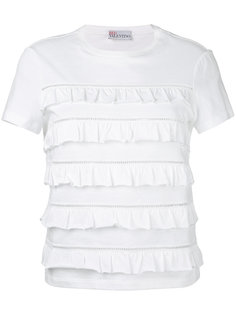 футболка с рюшами Red Valentino