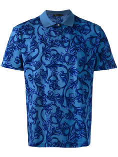 Baroque print polo shirt Versace
