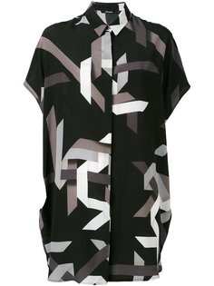 платье-рубашка с геометрическим рисунком Neil Barrett
