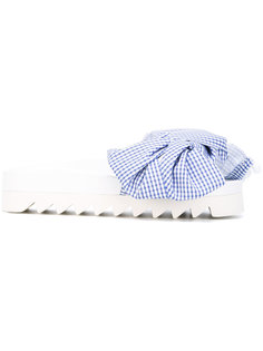 checked bow sandals  Joshua Sanders
