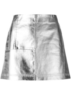 metallic denim skirt  Paco Rabanne