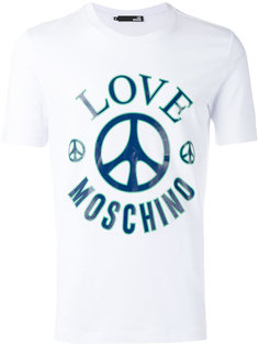 футболка с принтом-логотипом Love Moschino