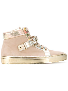 gold panel lace-up sneakers Loriblu