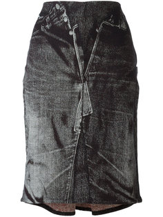 denim illusion skirt Jean Paul Gaultier Vintage