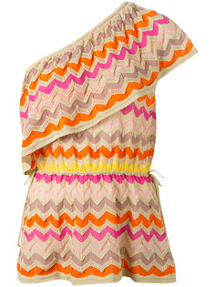 блузка на одно плечо с зигзагообразным узором M Missoni