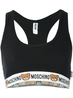 укороченный топ с отделкой логотипами Moschino