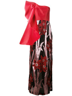 платье на одно плечо с цветочным принтом  Christian Pellizzari