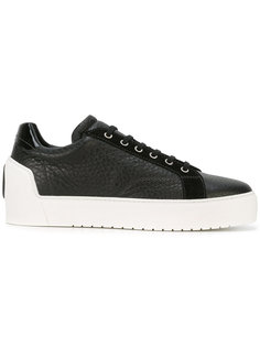 contrast lace up trainers  Giorgio Armani