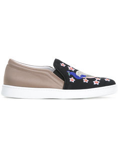 peacock embroidery slip-on sneakers Joshua Sanders