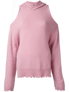 open shoulders hooded top  Rta