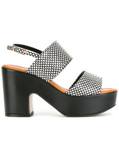 platform snake effect sandals Robert Clergerie