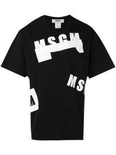 футболка с принтом-логотипом MSGM