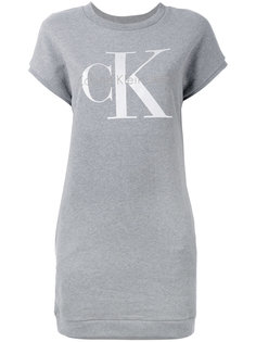 трикотажное платье с логотипом Calvin Klein Jeans
