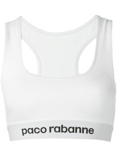 укороченный топ с логотипом Paco Rabanne