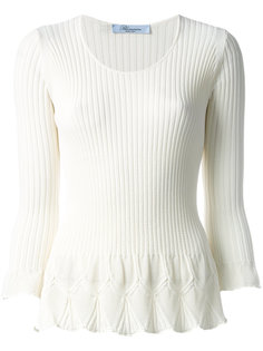 расклешенный вязаный топ Blumarine