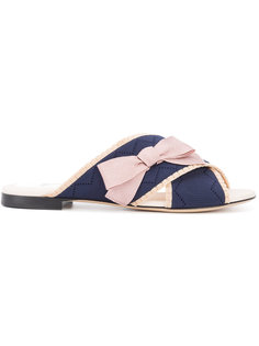 bow crossover sandals Fendi
