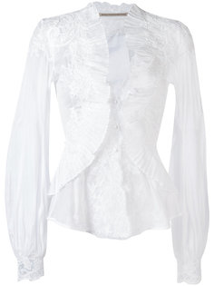 ruffled lace insert shirt Ermanno Scervino
