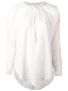 raw edge peasant top Raquel Allegra