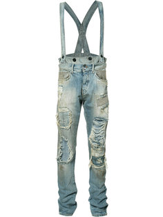 distressed dungaree jeans Faith Connexion