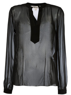 полупрозрачная рубашка в горошек Diane Von Furstenberg
